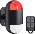 Motion Sensor Alarm Indoor: Wireless Motion Detector Alarm with Siren & Strobe (125dB, 328ft Remote Control, Battery Operated), Portable Door Chime Bell Alert Burglar for Shop Home Garage Shed Car