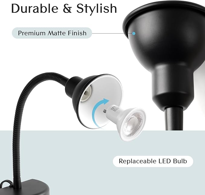 Patented Innovative Design Headboard Reading Light. No Drilling Golden Book - Image 4