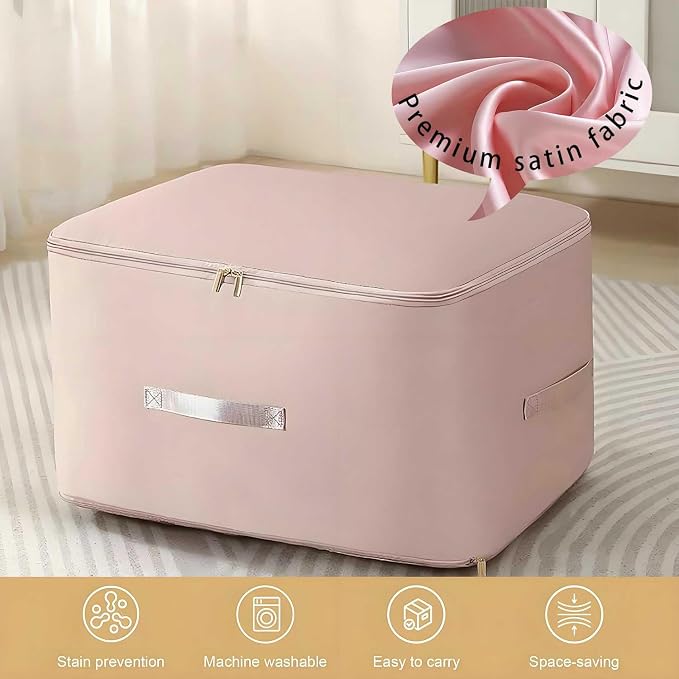Comforter Storage Bag, Bedding & Blanket Self Compression Storage Organizer | - Image 2