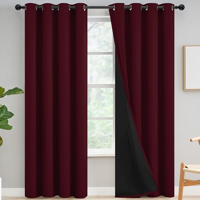 Yakamok Wine Blackout Curtains 84 inches Long by Yakamok