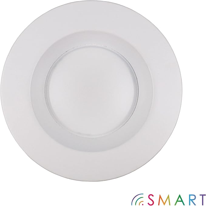 CLEANLIFE 4-Pack Smart LED Recessed Lighting Retrofit Downlight RGB + Tunable White Color Changing Bluetooth + WiFi Dimmable LED Can Lights Fits 5 and 6 inch - 12W, 65W Equivalent, App Enabled