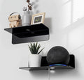 OAPRIRE Acrylic Floating Wall Shelves Black, No Drill, 9 Inch 2 Pack | Strong by OAPRIRE