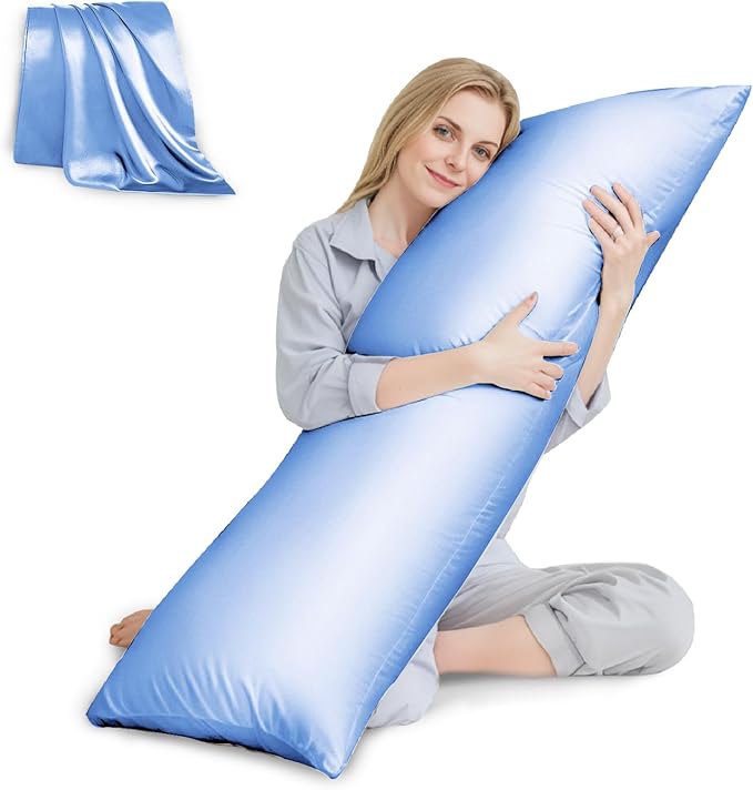 Body Pillow with Satin Pillowcase, Body Pillow by HUXMEYSON