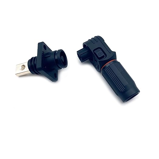 300A Battery Energy Storage Connector, 95mm² High Current Connectors IP67 Waterproof Copper Brand Thread Wiring Power Adapter Quick Plug Terminal Right Angle Plug and Socket (1500V Black+Orange)