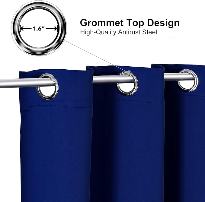 ChrisDowa Blackout Curtains Door Curtain Doorway Closet Drapes, 1 Panel | 52W x - Image 2