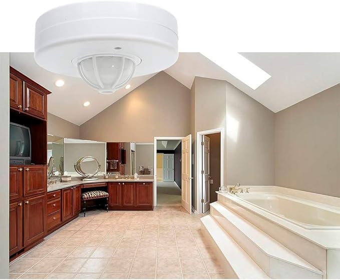Sensky 360 Degree Ceiling Occupancy Sensor PIR Motion Sensor Switch with 3 detectors,10-40ft High Sensitive Ceiling Motion Sensor Light Switch(110V-240VAC)