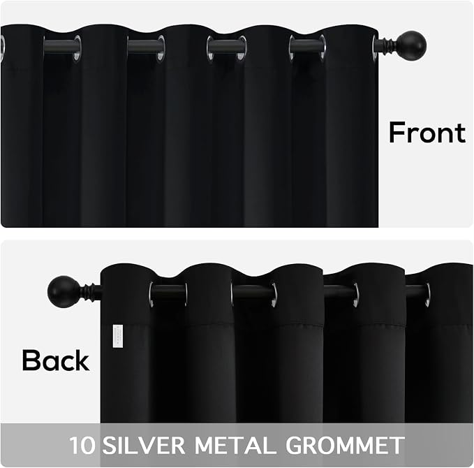 Yakamok Black Blackout Curtains 84 inches Long - Image 6