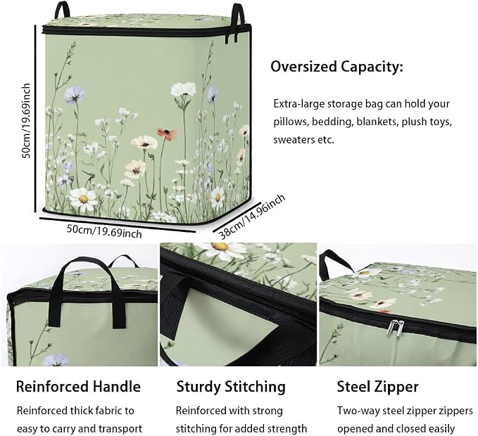 2pcs blanket storage bag for under bed, closet organizers 95L | clothing - Image 3