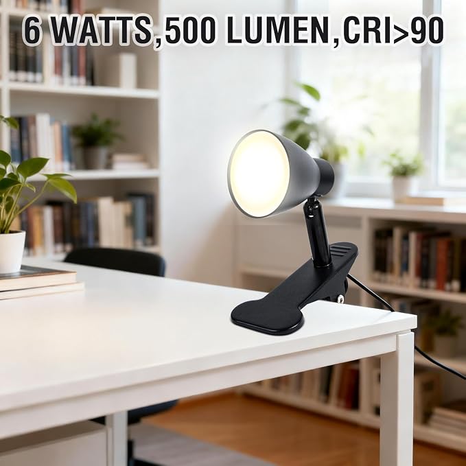 CRI90+ Clip Reading Light, Small Clamp on Bed Lamp - Image 6