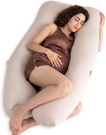 QUEEN ROSE U Shaped Pregnancy Pillow, Breathable Cotton Full Body Support by QUEENROSE