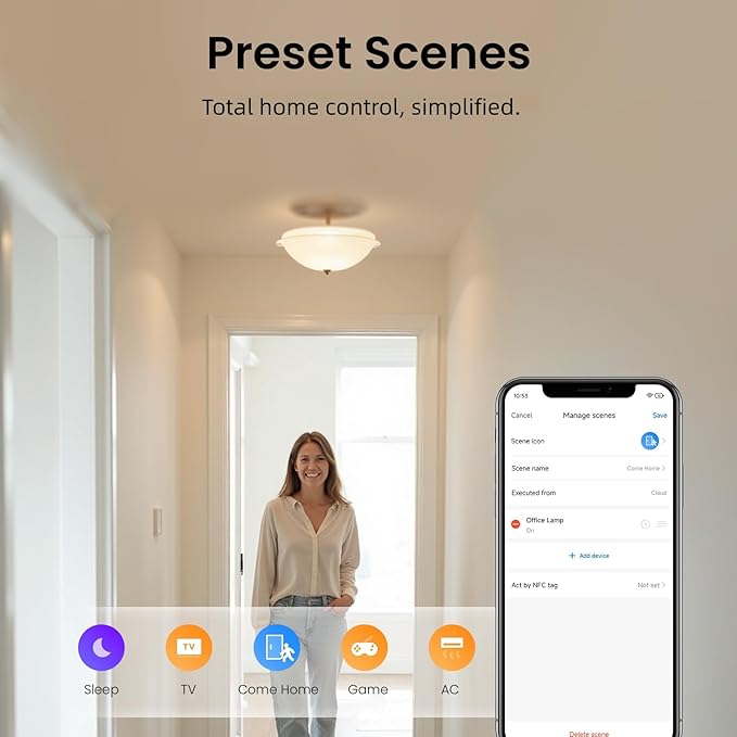 BroadLink RM5plus Smart Infrared Remote, All-in-One Universal Control Hub with Wi-Fi & IR, Voice Control via Alexa & Google Home for TV/AC, Remote Control, Timers & Scenes