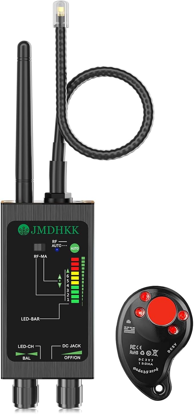 JMDHKK M8000 Hidden Camera Detector, Bug Detector,Camera Finder, Signal Detector for Hotels, Travels, Vehicles, Offices, Public Fitting Rooms (Gray)