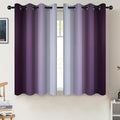 COSVIYA Grommet Room Darkening Ombre Purple Curtains W52xL45 inch | Purple and by COSVIYA