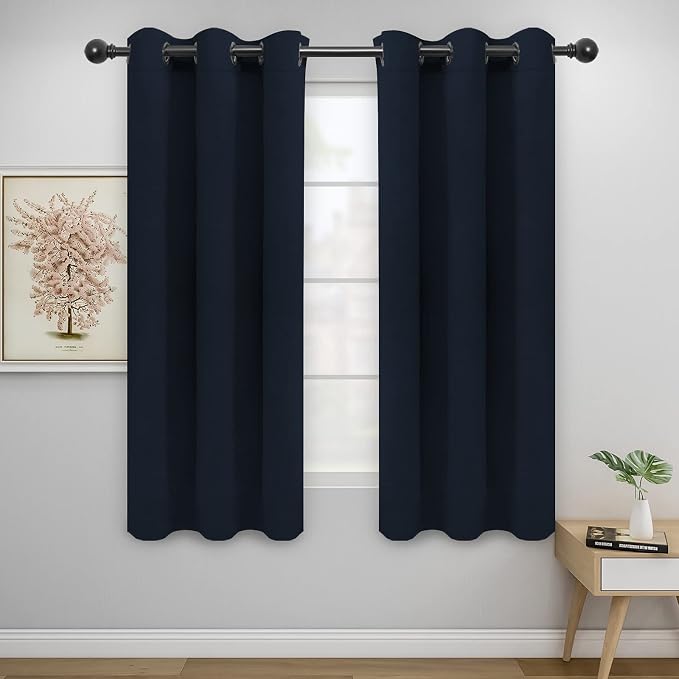 Easy-Going Thermal Grommet Blackout Curtains, 2 Panels 42x72 in, Noise Reduction by Easy-Going