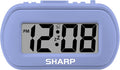 Sharp Battery Alarm Clock with Soft-Touch Case and Blue Backlight, Lavender | by SHARP