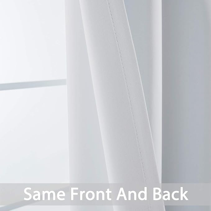 Yakamok Room Darkening Curtains 62x84 inch Greyish White-Living Room | 2 panels - Image 5