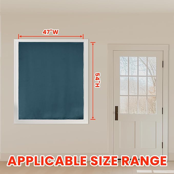 AJAZZ 100% Blackout Stick Curtain Portable Black Out Curtains Adhesive Curtains - Image 6
