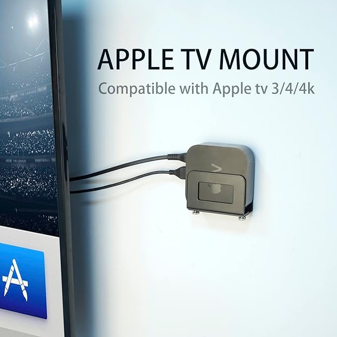 Monzlteck Adjustable Small Device Wall Mount Holder for Apple TV,ROKU,Router,Modem and Other Media Players