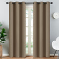 Yakamok Blackout Curtains 38x84 inch Khaki Thermal Drapes-Bedroom | 2 panels by Yakamok