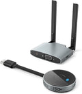 VJZFA Wireless HDMI Transmitter and Receiver 98FT/30M, 4K Decode 1080P@60Hz Ultra HD Video Output, Plug&Play 5G+2.4G for Streaming Video, Audio and File to Monitor from PC/Projector/TV Box/Laptop