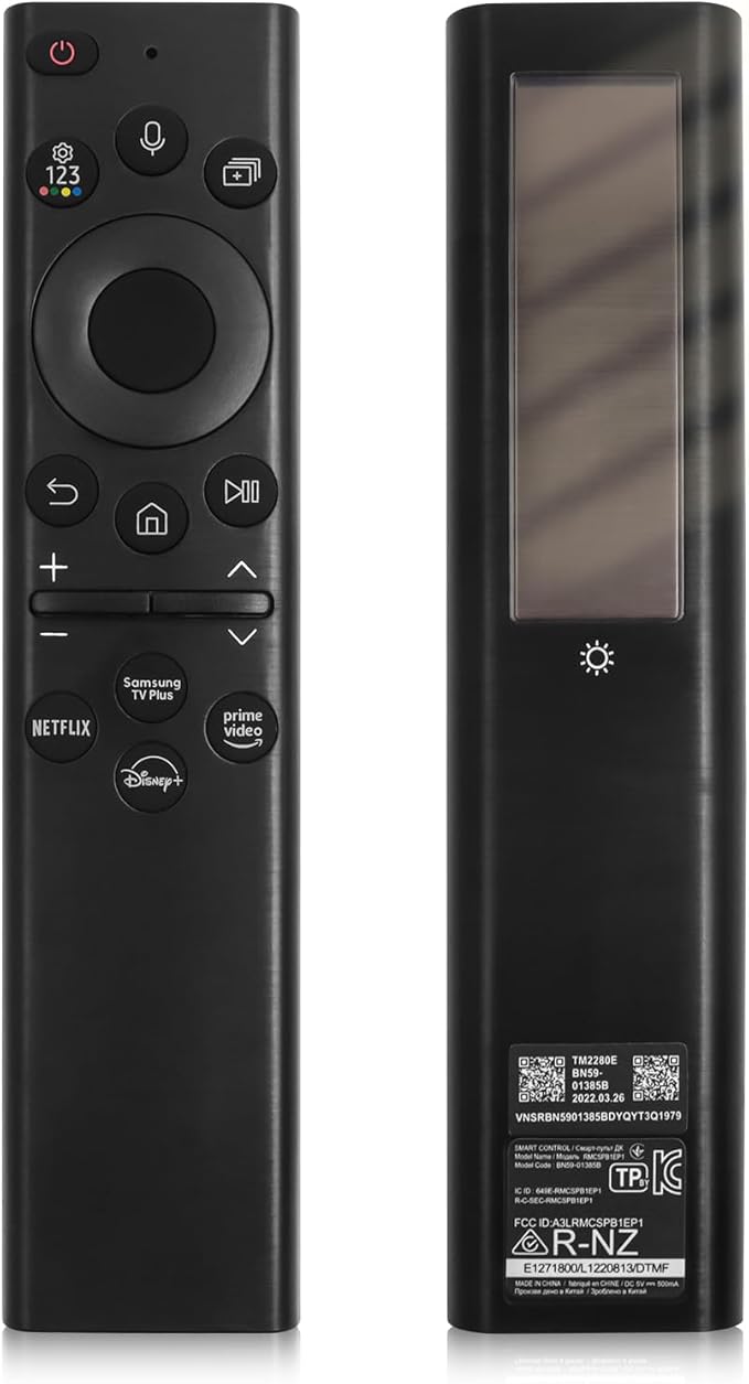 BN59-01385A Solar Voice Replacement Remote Control for Samsung Remote Control for Smart TV, Rechargeable SolarCell Control for Samsung Smart TVs Neo QLED,The Frame,Crystal Smart TVs