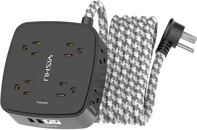Surge Protector Power Strip by YISHU