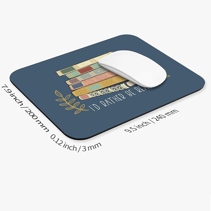 Armanza Square Mouse Pad Books, Personalized Premium-Textured Custom Mouse Mat Design, Washable Mousepad Cloth, Non-Slip Rubber Base Computer Mouse Pads for Wireless Mouse