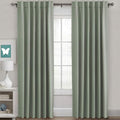 H.VERSAILTEX Back Tab Sage Green Curtains 102 Inch Long by HVERSAILTEX