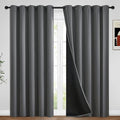 Yakamok Grey Blackout Curtains 96 inches Long by Yakamok