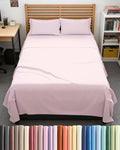 Full XL Bed Sheet Set - 4 Piece Extra Long Extended Full XL Sheets - Ultra Soft, Breathable & Cooling - Fits 8" to 16" Mattress with Deep Pockets - 54" x 80" - Wrinkle & Fade Resistant - Lavender Pink