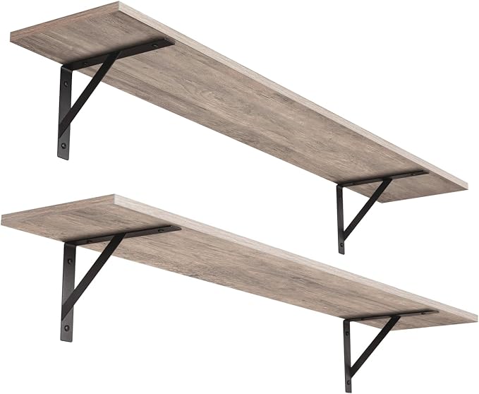 Long Wall Shelves, 39.4 Inch Wall Mounted Shelves by DINZILVJ