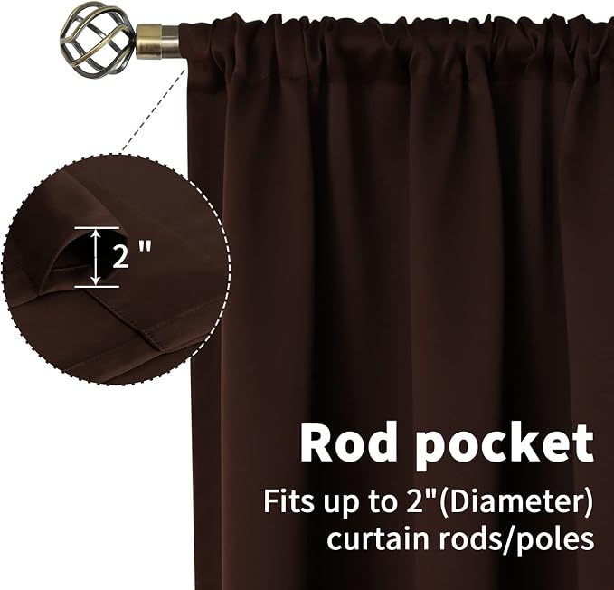 BGment Rod Pocket Blackout Curtains - Image 5