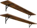 Long Wall Shelves, 55.1Inch Wooden Floating Shelves by DINZILVJ
