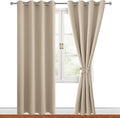 Blackout Curtains for Bedroom, 52 x 96 Inches Long, Taupe 2 Panels | Thermal by Hiasan