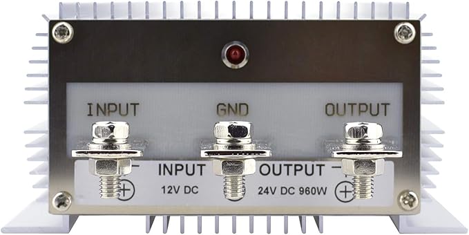 Cllena Waterproof DC/DC 12V to 24V Boost Converter 40A 960W Step Up Voltage Regulator Module Car Power Supply Voltage Transformer (Input 10V-16V)