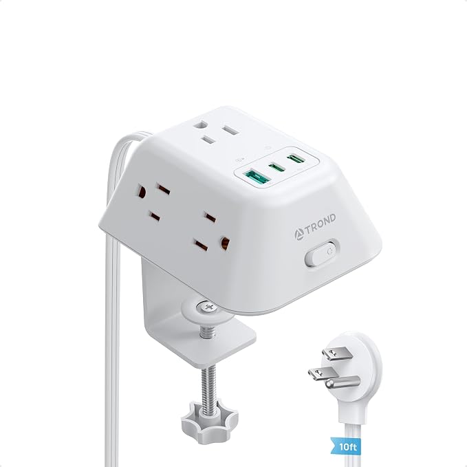 TROND Desk Clamp Power Strip, Desk Outlets by TRONDOfficial
