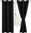 Blackout Curtains for Bedroom and Living Room, 42 x 72 Inch | Light Blocking by Hiasan