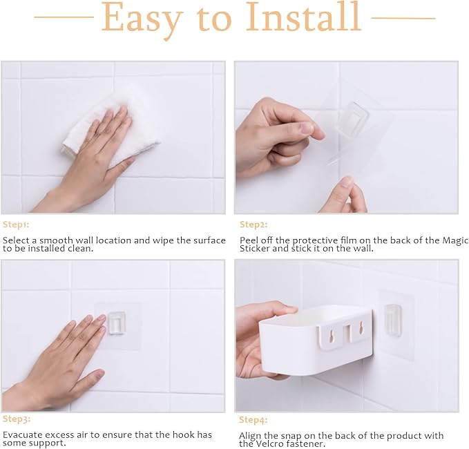 4 Pack Bedside Shelf Wall Mount, Wall Mounted Floating Shelf, Bedside Shelf - Image 4