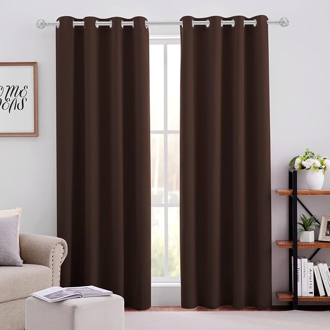 HOMEIDEAS Blackout Curtains for Bedroom 52 X 96 Inch Long 2 Panels Set by HOMEIDEAS