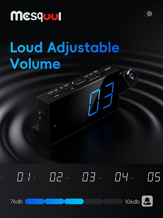 Mesqool Digital Projection Alarm Clock - Image 5