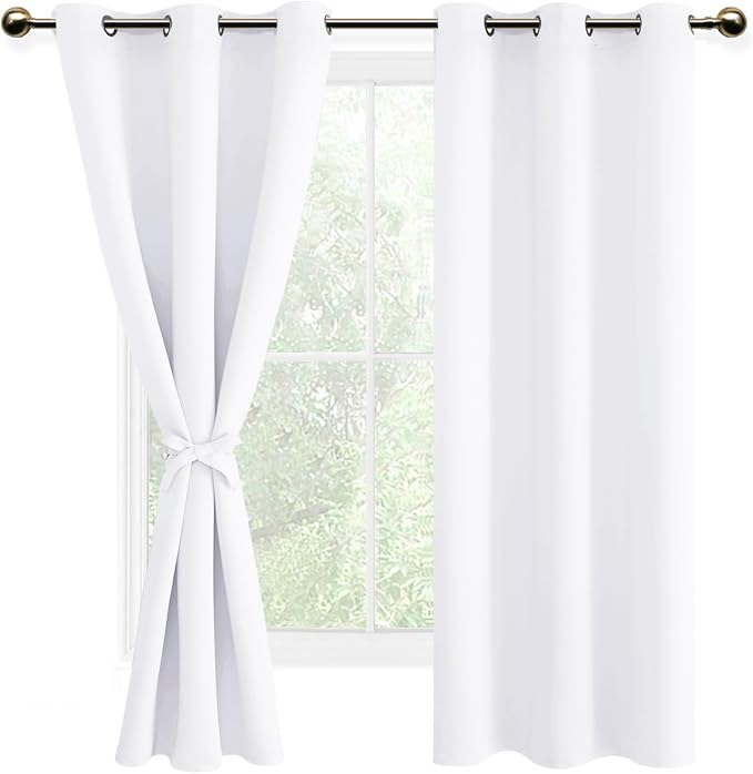 DWCN White Curtains for Bedroom by DWCN