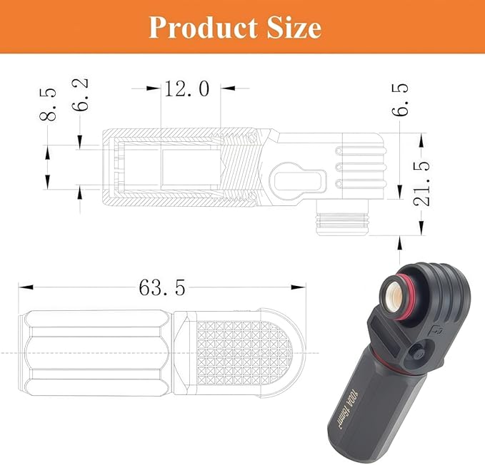 1 Set Battery Energy Storage Connector 100A 16mm² High Current HV Connectors Quick Plug Terminal Right Angle Plug and Socket IP67 Waterproof Power Adapter (Black, 100A)