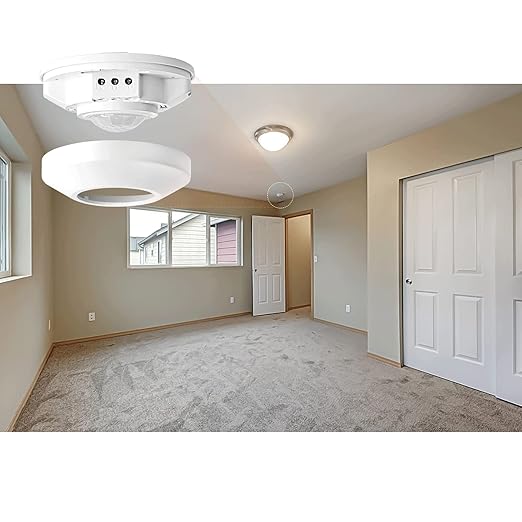 RAYZEEK Ceiling Mount Motion Sensor,360 Motion Sensor,110V-265V,1100W,Occupancy Sensor Switch for Ceiling, 8-12M High Sensitive Motion Sensor Light Switch,PC Fireproof(5A,Neutral Wire Required)