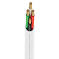 NATIONAL Wire&Cable - 14/4 Audiophile Speaker Wire (1000 Feet) 14AWG Gauge - Made in USA - in Wall Audio Speaker Wire Cable/CL Rated/ETL Listed / 2 Conductors - Oxygen-Free Copper, White 1000ft