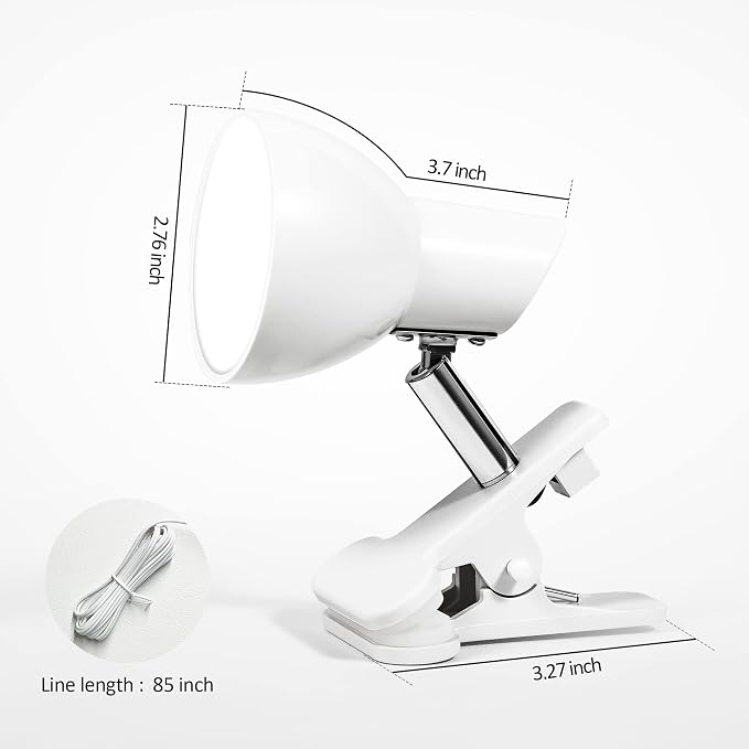 LED Small Clip Light, 5W Super Bright Reading Light, 330° Rotation Lamp - Image 5