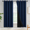 Yakamok Navy Blue Blackout Curtains 72 inches Long by Yakamok