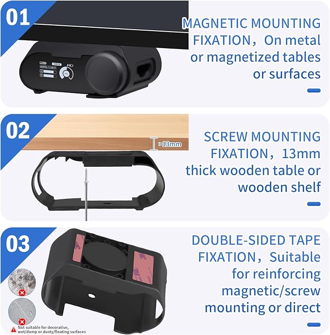 Under Desk Mount Holder for SteelSeries Arctis Nova Pro Wireless Base Station–Arctis Pro Wireless NOVA Magnetic Mount Secretlab MAGNUS Version ,Headphone Hanger Stand for Arctis Nova Pro Wireles