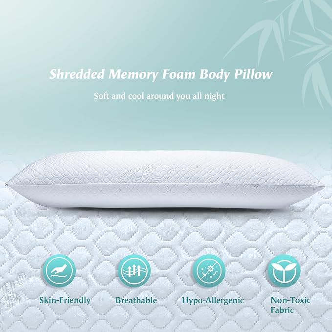 Extra Firm Body Pillow 1.5cm Cubies Memory Foam – Pain Relief & Sleeping & - Image 4
