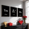 Houmury Set of 3 Framed Wall Decor Farmhouse Wall Art You & Me Always and by Houmury