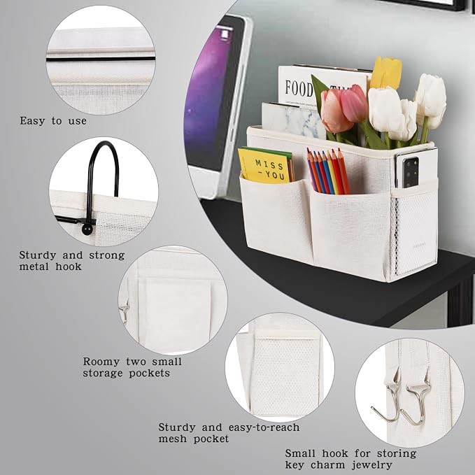 Bedside Caddy Organizer, Hanging Storage Bag - Image 6
